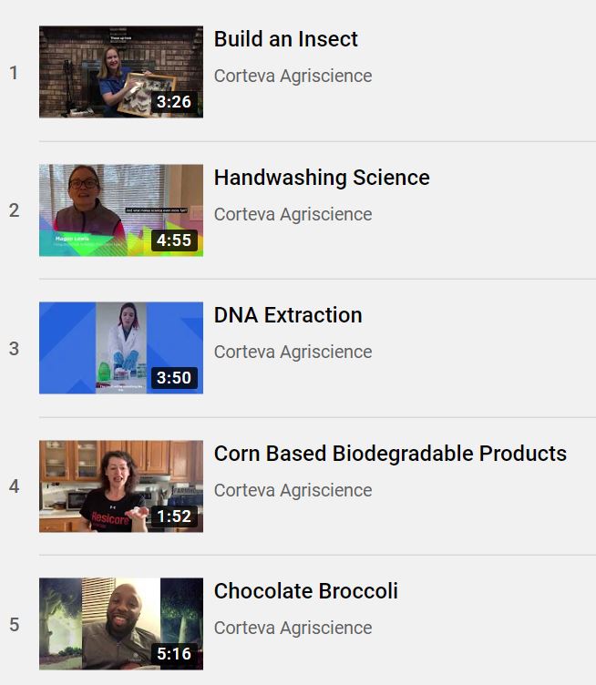 Science Ambassador YouTube Playlist